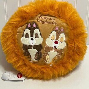 Disney Japan Chip and Dale Cushion Pillow Plush Autumn Daydream Home Decor New